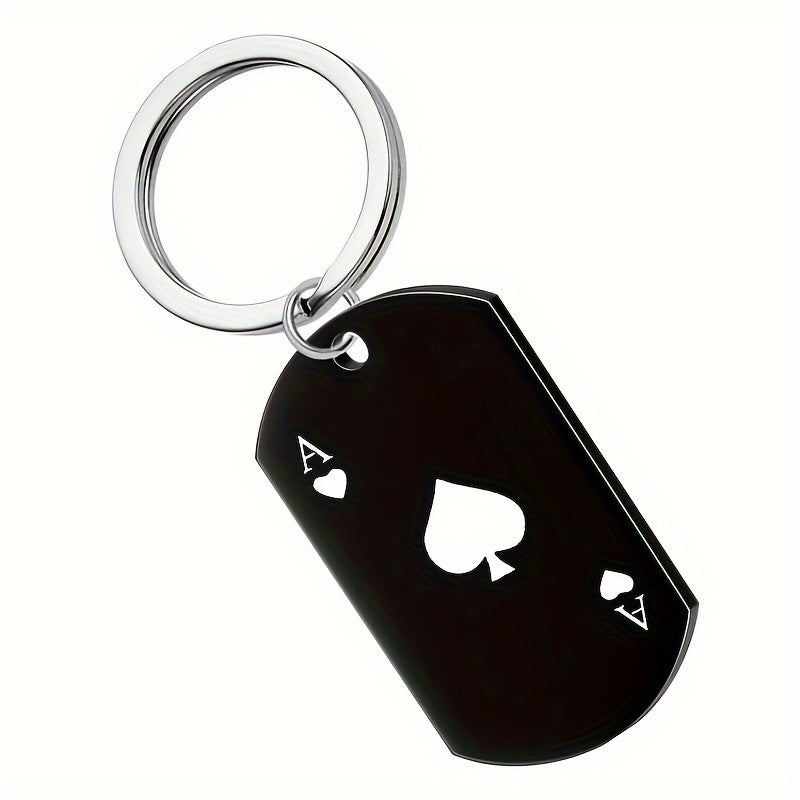 Creative Poker Playing Card Keychain Metal Key Chain Keyring Purse Bag Charm