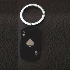 Creative Poker Playing Card Keychain Metal Key Chain Keyring Purse Bag Charm