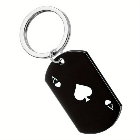 Creative Poker Playing Card Keychain Metal Key Chain Keyring Purse Bag Charm
