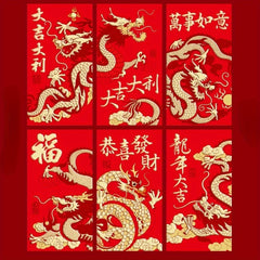 24pcs Year's Zodiac Red Envelope Bag