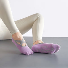 Women's Cross Strap Yoga Socks Breathable Non-slip Sport Socks