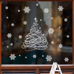 Christmas Stickers Tree Snowflake Window Decorations