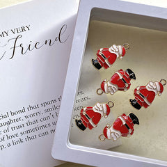 DIY Christmas Santa Claus Snowman Drop Alloy Small Pendant
