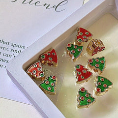 DIY Double Sided Two Christmas Tree Beads Bracelet Accessories