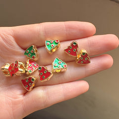 DIY Double Sided Two Christmas Tree Beads Bracelet Accessories