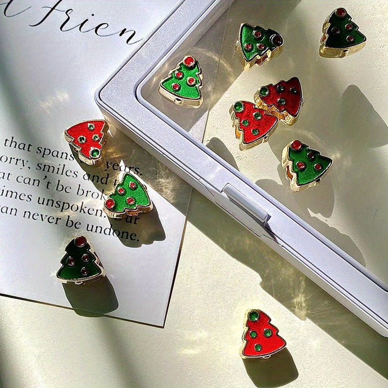 DIY Double Sided Two Christmas Tree Beads Bracelet Accessories