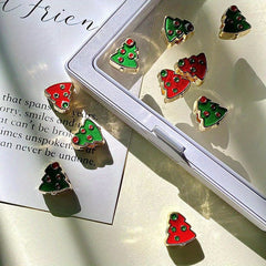 DIY Double Sided Two Christmas Tree Beads Bracelet Accessories