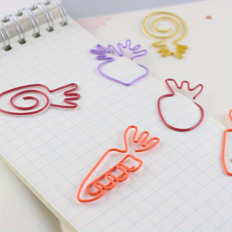 20pcs Random Cartoon Style Paper Clip Creative Shape Paper Clip Photo Folder Pin