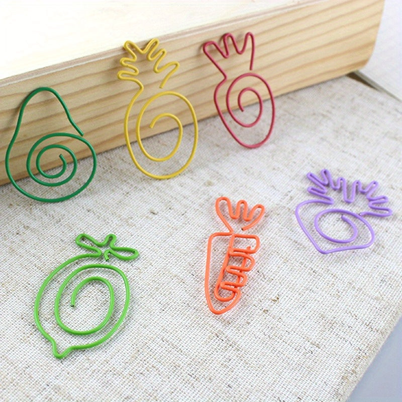 20pcs Random Cartoon Style Paper Clip Creative Shape Paper Clip Photo Folder Pin