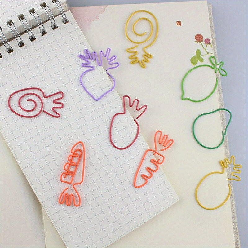 20pcs Random Cartoon Style Paper Clip Creative Shape Paper Clip Photo Folder Pin