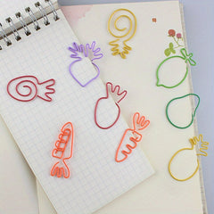 20pcs Random Cartoon Style Paper Clip Creative Shape Paper Clip Photo Folder Pin