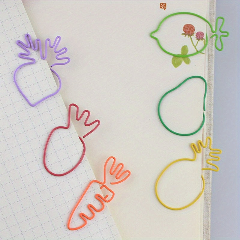 20pcs Random Cartoon Style Paper Clip Creative Shape Paper Clip Photo Folder Pin
