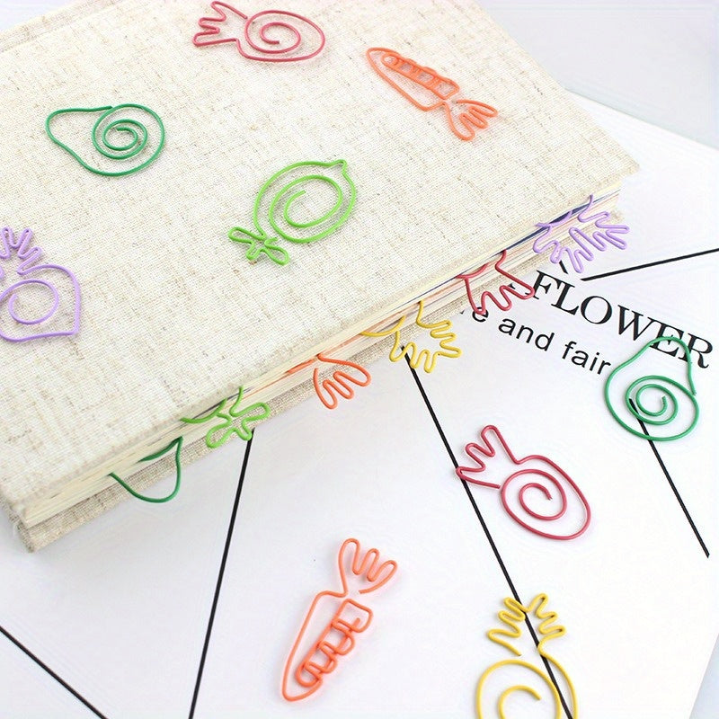 20pcs Random Cartoon Style Paper Clip Creative Shape Paper Clip Photo Folder Pin