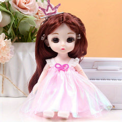 6.69in Doll Set Princess Toy with 13 Moveable Joints & Accessories