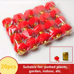 20pcs Red Lantern Lucky Hanging Lanterns Chinese New Year Wedding Party Decorati
