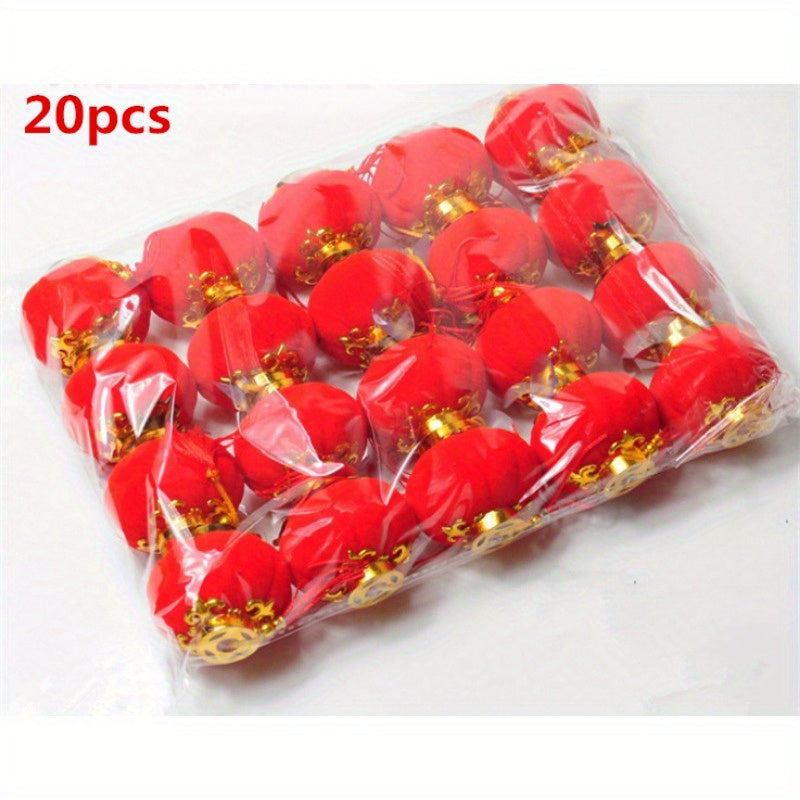 20pcs Red Lantern Lucky Hanging Lanterns Chinese New Year Wedding Party Decorati