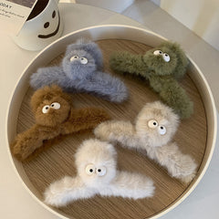 Plush Hair Grab Large Hair Clip - Autumn Winter Hair Accessories