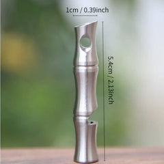 Mini Stainless Steel Bamboo Whistle High Decibel