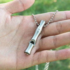 Mini Stainless Steel Bamboo Whistle High Decibel