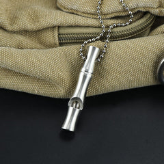 Mini Stainless Steel Bamboo Whistle High Decibel