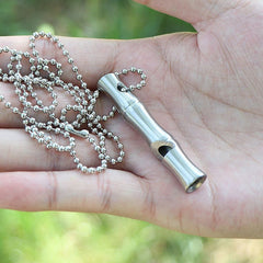 Mini Stainless Steel Bamboo Whistle High Decibel