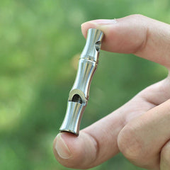 Mini Stainless Steel Bamboo Whistle High Decibel