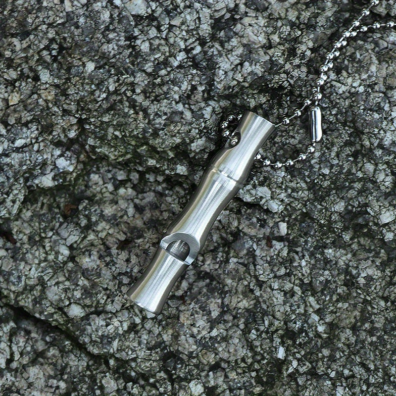 Mini Stainless Steel Bamboo Whistle High Decibel