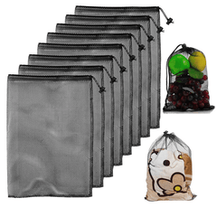 Durable Nylon Mesh Drawstring Laundry Bag for Beach Toys Swimming Camping Travel