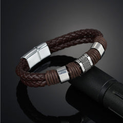 Unisex Braid Bracelet Stainless Steel Vintage Gift