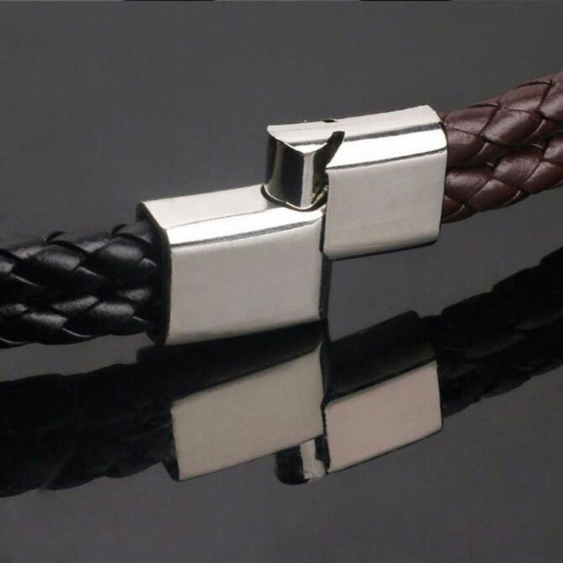 Unisex Braid Bracelet Stainless Steel Vintage Gift