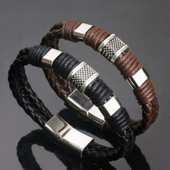 Unisex Braid Bracelet Stainless Steel Vintage Gift