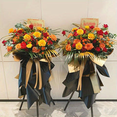 Golden Flower Wrapping Paper Bundle - 20 Sheets