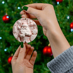 Santa Round Acrylic Pendant Christmas Party Holiday Decorations