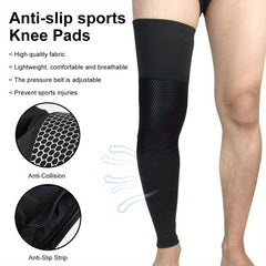 2pcs Compression Knee Pads Support Elastic Long Kneepad Brace Volleyball Bas