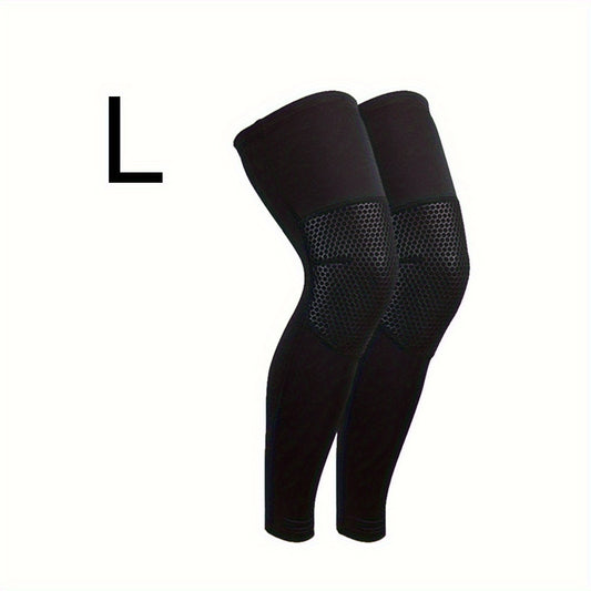 2pcs Compression Knee Pads Support Elastic Long Kneepad Brace Volleyball Bas