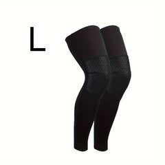 2pcs Compression Knee Pads Support Elastic Long Kneepad Brace Volleyball Bas