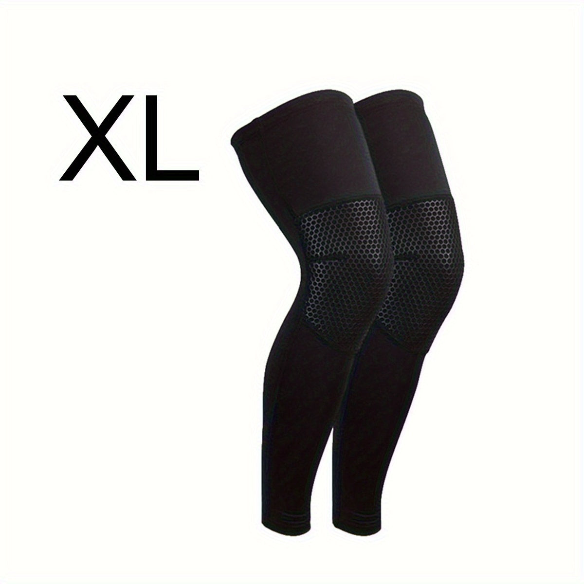2pcs Compression Knee Pads Support Elastic Long Kneepad Brace Volleyball Bas