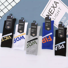 5 Pairs Cotton Sports Socks Men's Comfortable Breathable Sweat Absorbing
