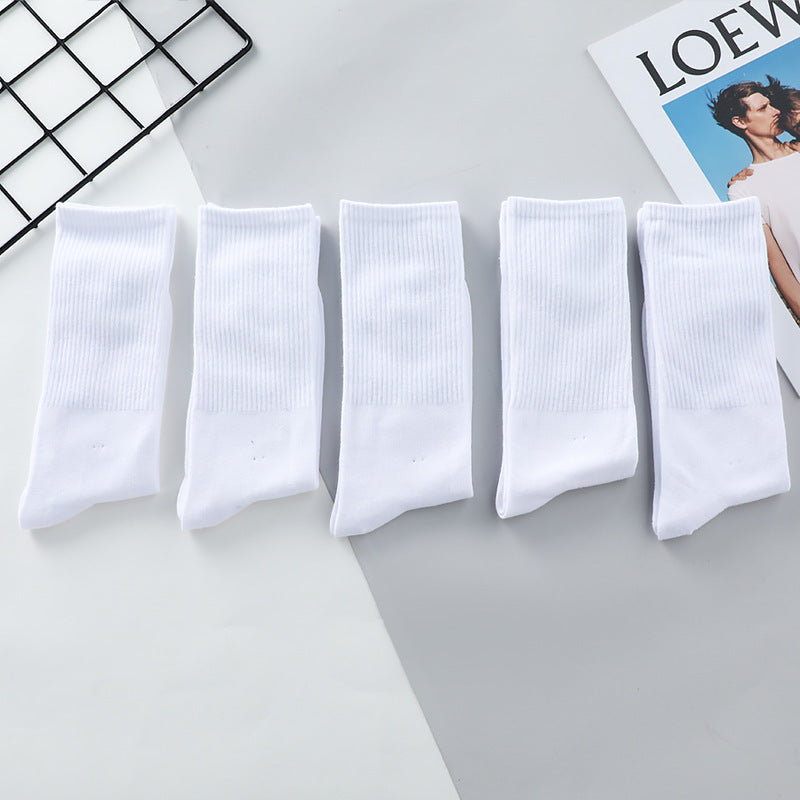 5 Pairs Cotton Sports Socks Men's Comfortable Breathable Sweat Absorbing