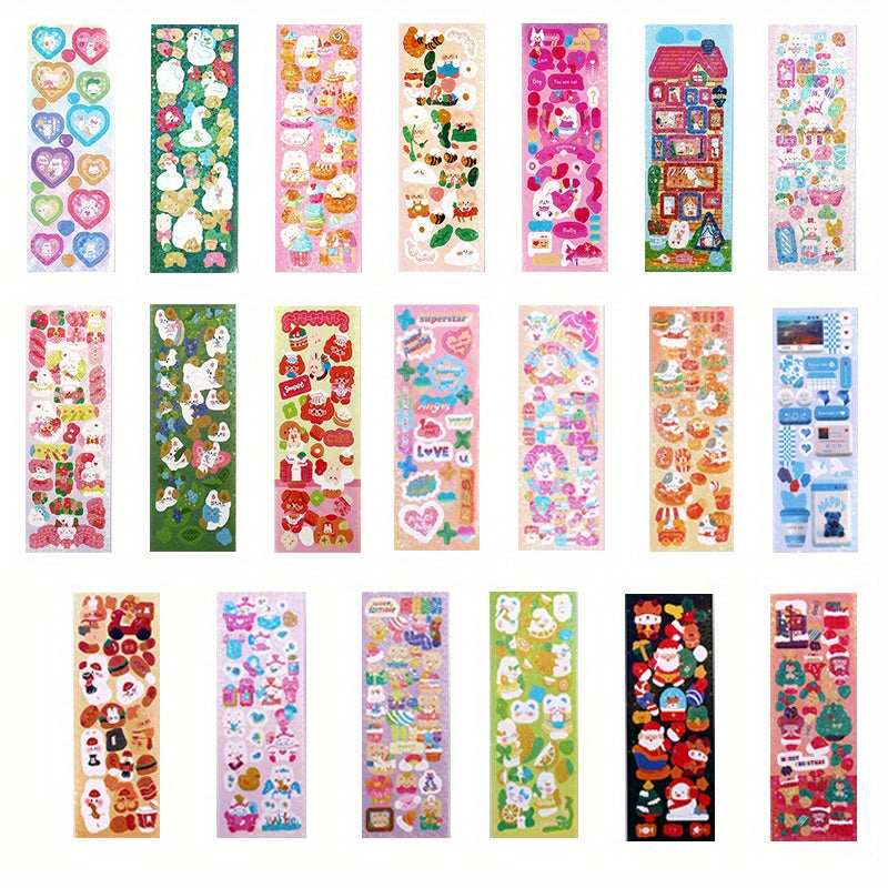 200 Laser and Casual Stickers for Handbook DIY Decoration