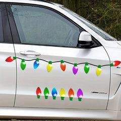 Christmas Light Bulb Reflective Magnetic Stickers Honeycomb Lattice
