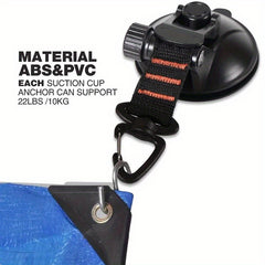 Portable Suction Cup for Car Tent 360° Rotary Buckle for Outdoor Travel