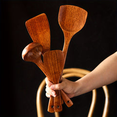 Heat Resistant Wooden Cookware For Cooking And Serving Kitchen Spatula