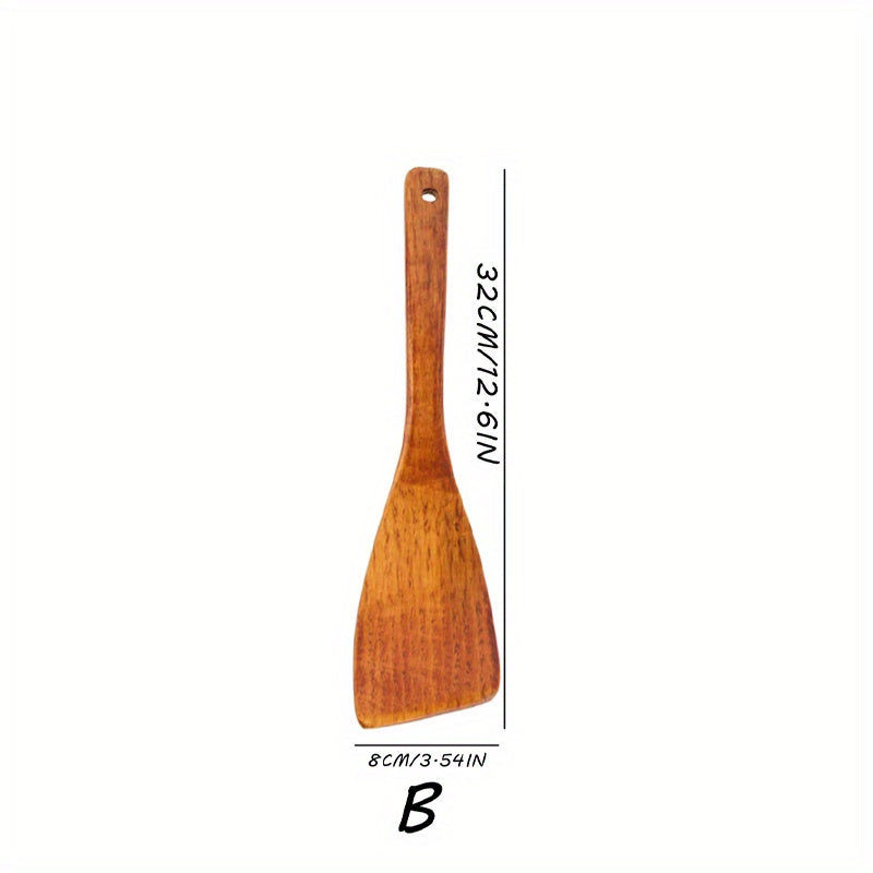 Heat Resistant Wooden Cookware For Cooking And Serving Kitchen Spatula