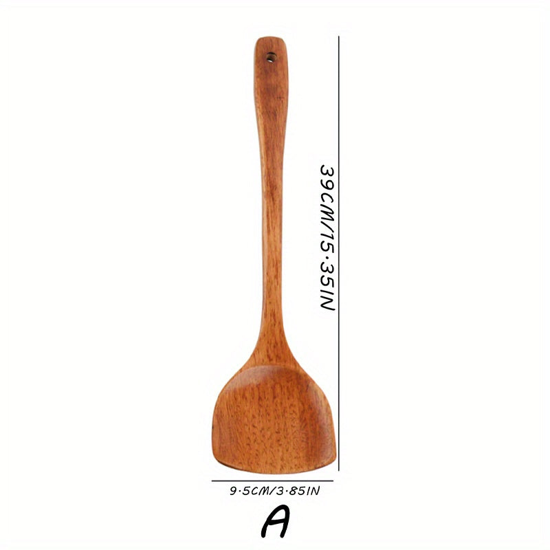 Heat Resistant Wooden Cookware For Cooking And Serving Kitchen Spatula