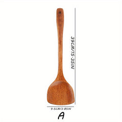 Heat Resistant Wooden Cookware For Cooking And Serving Kitchen Spatula