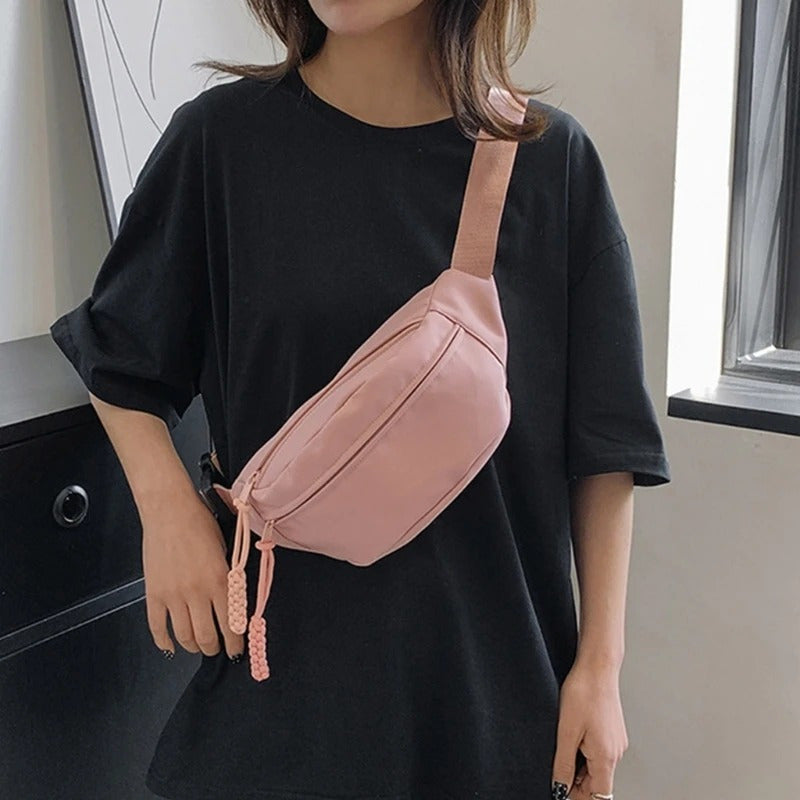 Functional Fanny Shoulder Bag Casual Chest Bag With Adjustable Strap