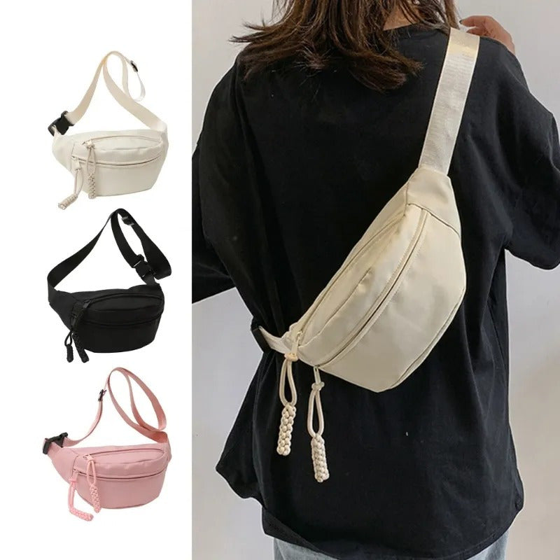 Functional Fanny Shoulder Bag Casual Chest Bag With Adjustable Strap