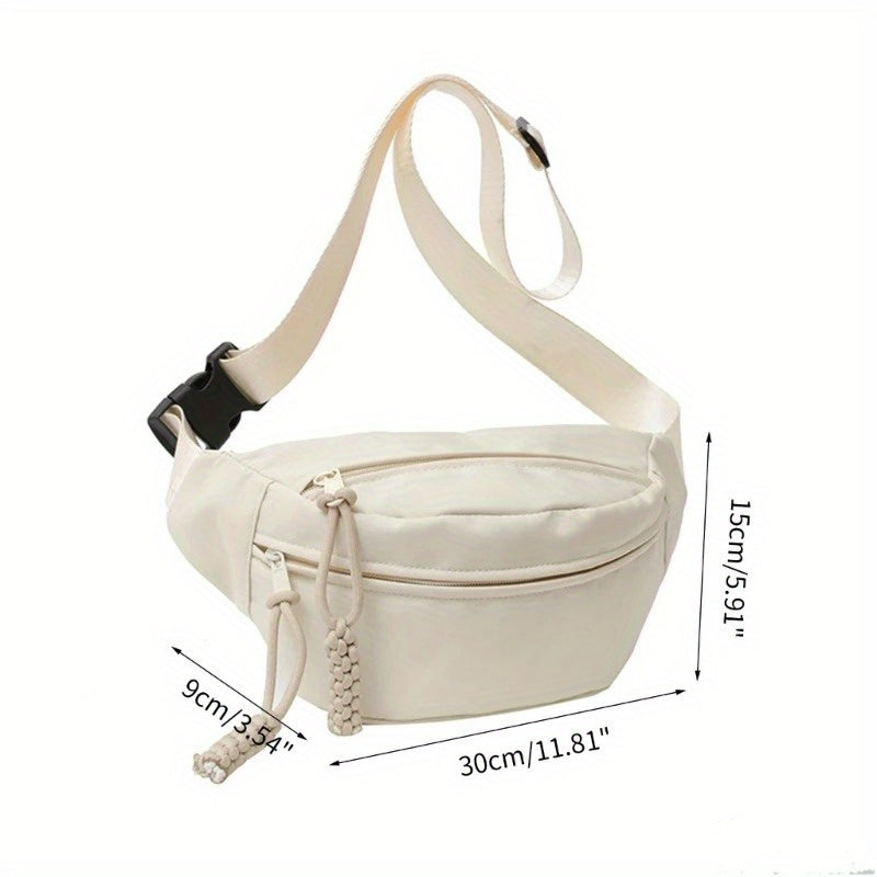 Functional Fanny Shoulder Bag Casual Chest Bag With Adjustable Strap