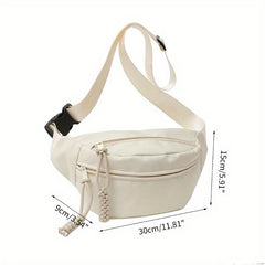 Functional Fanny Shoulder Bag Casual Chest Bag With Adjustable Strap